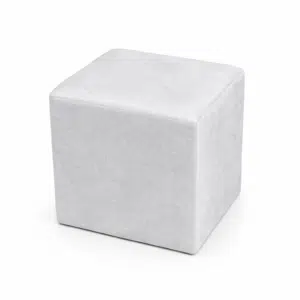 Puf beige de terciopelo